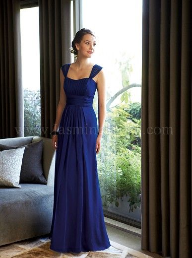 I like this bridesmaids dress because it is classic, has sleeves, and flattering on almost anyone. My bridesmaids will be wearing a deep plum color. Charmeuse Bridesmaid Dress, Bridesmaid Dresses Long Blue, Cap Sleeve Bridesmaid Dress, Royal Blue Bridesmaids, Royal Blue Bridesmaid Dresses, Bridesmaid Dresses Long Chiffon, Blue Bridesmaid Dress, Bridesmaid Dress Styles, Long Bridesmaid Dress