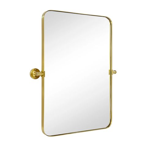 Rectangle Vanity Mirror, Mirror For Wall, Metal Wall Mirror, Classic Bathroom, Rounded Rectangle, Mirror Wall Bathroom, Gold Chrome, Bathroom Vanity Mirror, Mirrors Wayfair