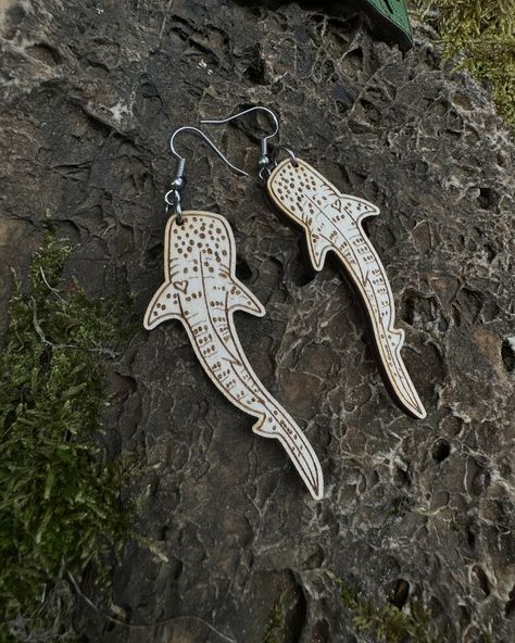 Couple new ocean themed pieces that got added to the shop recently 🦈🌊 which one is your fav ? Mine probably the glossy whale sharks 🫶🏻 #whaleshark #handmadejewelry #oceanlover #etsyshop Sea Life Jewelry, Shark Earrings, Resin Top, Shark Lover, Laser Cut Jewelry, Wooden Hoop, Sustainable Style, Whale Shark, Ocean Lover