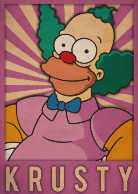 Krusty The Clown Wallpaper, Krusty The Clown Drawing, Crusty The Clown, Simpsons Characters Art, Krusty The Clown Art, Krusty The Clown Painting, The Simpsons Logo, Crusty The Clown Simpsons, Simpsons Krusty