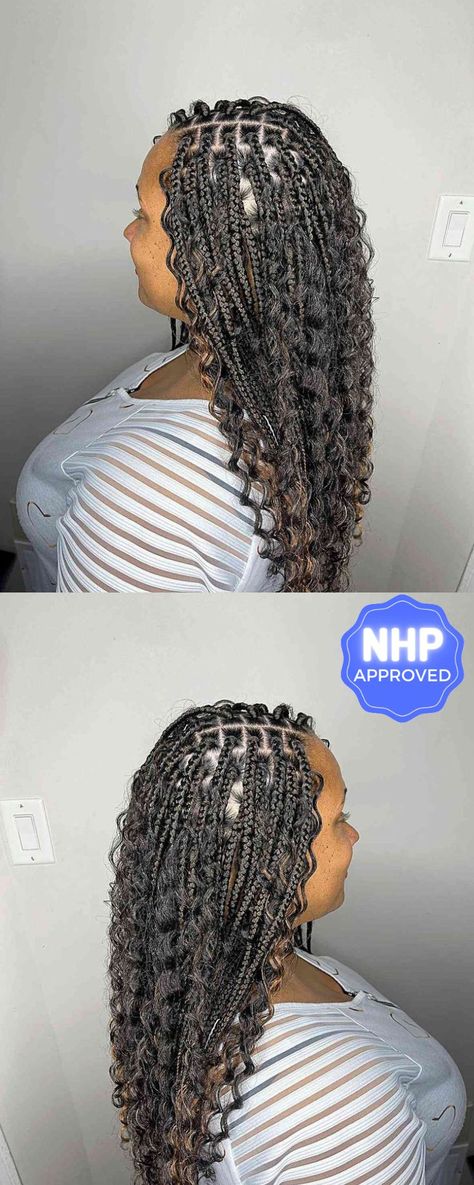 Hottest Knotless Box Braids Hairstyles Women of Color Are  
Go for knotless box braids as your next protective hairstyle with one of these dope images and techniques, especially for black women Box Braid Bun, Braids Ideas For Black Women, Box Braids Ideas, Braid Hairstyles For Black Women, Braided Bob, Box Braids Bun, Bun Braids, Hair Box Braids, Curly Faux Locs