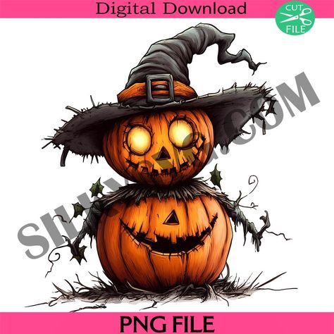 Scarecrow Pumpkin, Horror Png, Scarecrow Halloween, Witch Png, Halloween Scarecrow, Jack O'lantern, Pumpkin Png, Halloween Png, Jack O