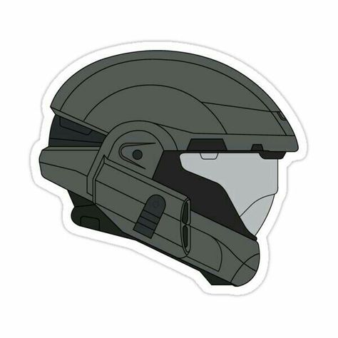 Odst Helmet, Halo 3 Odst, Halo Cosplay, Helmet Tattoo, Computer Stickers, Halo Art, Halo Armor, Halo 3, Cute Laptop Stickers