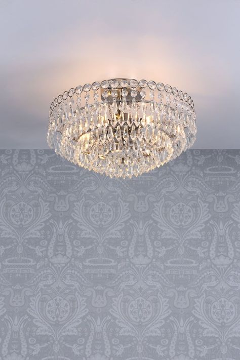 Semi Flush Chandelier, Laura Ashley Lighting, Flush Mount Chandeliers, Flush Chandelier, Modern Lighting Chandeliers, Crystal Ceiling Light, Dressing Area, Semi Flush Ceiling Lights, Crystal Lighting