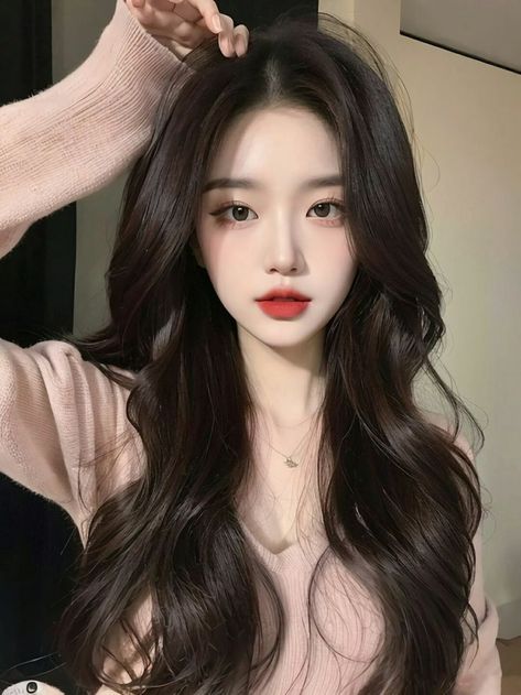 #koreanstyle #fashion #outfit Pop Hairstyles, Makeup Ala Korea, Korean Haircut, Daily Makeup Routine, Wedding Makeup For Brown Eyes, Goddess Hairstyles, Jena, Korean Hairstyle, Makeup For Brown Eyes