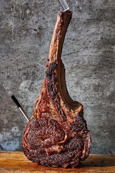 A two-zone fire lets you start the meat over direct heat and finish it on the unlit side for less flipping and fewer flare-ups. Pack a meat thermometer for perfect results for this cowboy ribeye steak. #campingrecipes #campfirerecipes #campingfood #healthyrecipes Grilling Recipes Healthy, Cowboy Ribeye Steak, Grilling Recipes Chicken, Flat Top Grill Recipes, Ribs In Instant Pot, Cowboy Ribeye, 55 Birthday, Cowboy Steak, Ribs In Oven