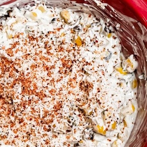 Janine Graff on Instagram: "Fire-Roasted Street Corn Dip 🔥adds a delicious, smoky sweetness and charred crunch making this summer’s favorite appetizer a game changer! Ingredients- -1 16 oz bag of Fire Roasted Corn ( I bought mine at Trader Joe’s) -4 oz Pepper Jack Cheese -8oz Cream Cheese -Heaping Tbs Sour Cream -Generous amount of Tajin Seasoning -Fresh Cilantro chopped -Queso Fresco Cheese shredded(as much as you like!) -Tortilla Chips Directions- -Add fire-roasted corn, pepper jack cheese, Corn Dip With Tajin, Fire Roasted Corn Dip, Fire Roasted Street Corn Dip, Roasted Mexican Street Corn Dip, Roasted Poblano Corn Dip, Mexican Street Corn Queso Fresco, Queso Fresco Cheese, Street Corn Recipe, Corn Dip