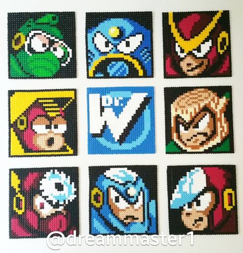 Mega Man 2 perler beads by dreammaster1 Video Game Perler, Mega Man 2, Mario Yoshi, Pixel Beads, Diy Perler Beads, Mega Man, Perler Beads Designs, Perler Bead Patterns, Hama Beads