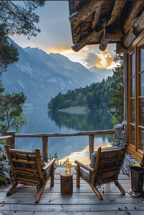 Mountain Cabin Aesthetic, Porch Life, Cabin Aesthetic, Cabin In The Mountains, Dream Travel Destinations, Mountain Cabin, Vacation Places, Places Around The World, Happy Place