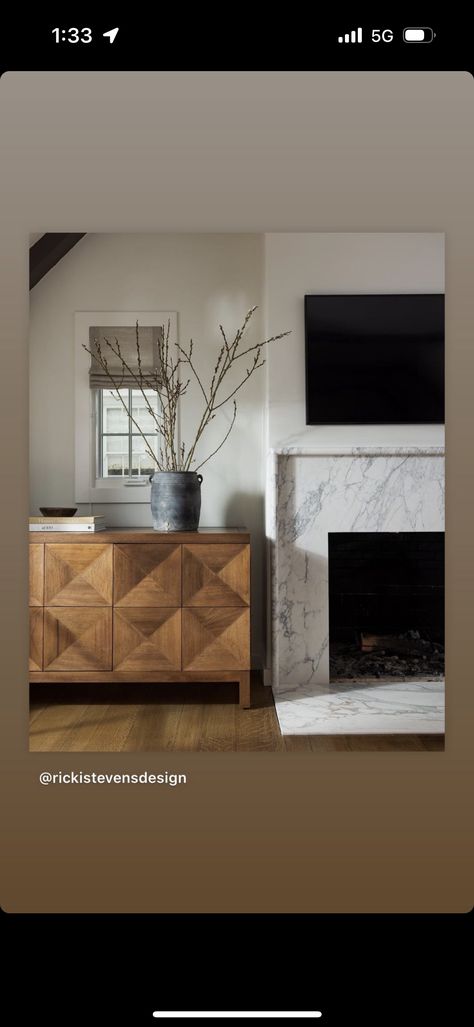 Credenza Next To Fireplace, Sideboard Next To Fireplace, Beside Fireplace, Side Of Fireplace, Floor To Ceiling Fireplace, Ceiling Fireplace, Side Board, Low Cabinet, Floor To Ceiling