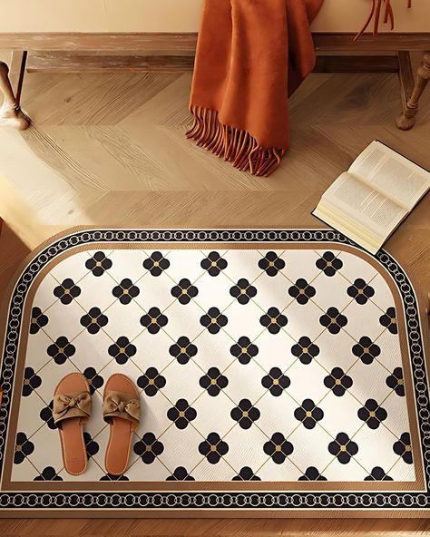 🗼✨ New Arrival! ✨🗼 Bonjour, style! Meet the Parisienne Door Mat from Maison Matta! 🇫🇷 Add a touch of Parisian charm to your entryway with this French-inspired welcome mat. Its chic beige and black fit a range of contemporary and vintage decor styles. The textured surface is stain-resistant and water-repellent, so you don’t need to worry about cleaning. Loved by our customers, the Parisienne kitchen and bath mats are some of the most loved products! Shop now and take advantage of our bund... Outdoor Front Door Mat, Foyer Rugs Entryway Front Entry, Center Hall Colonial Entryway, Parisian Apartment Kitchen, Front Entry Rug, Foyer Rugs Entryway, French Parisian Decor, Entryway Mat Indoor, Entryway Rug Ideas