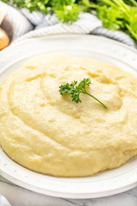 Cheesy Polenta, Parmesan Polenta, Cheese Polenta, Polenta Recipes, Creamy Polenta, Chicken And Dumplings, Croquettes, Cooking Show, Italian Dishes