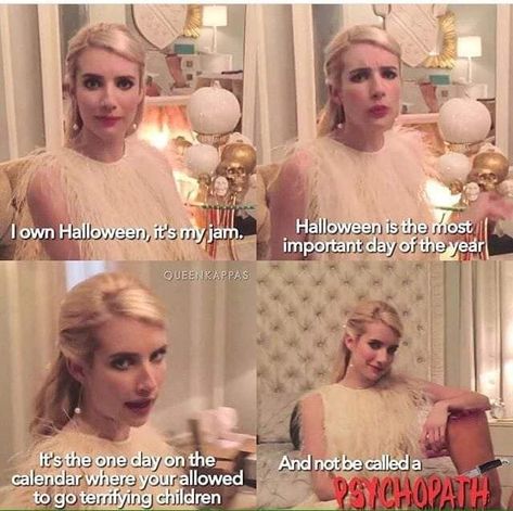 Chanel-o-ween! Scream Queens Chanel, Chanel Oberlin, Chanel Quotes, I Love Halloween, Halloween Queen, Arte Robot, Love Halloween, Scream Queens, Halloween Quotes