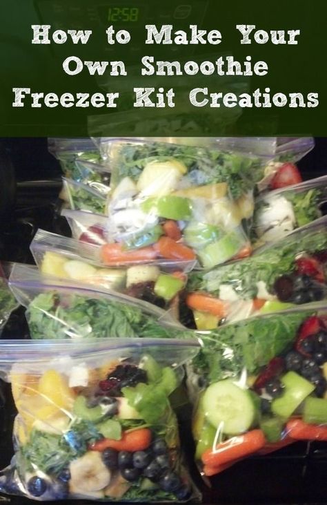 How to Make Your Own Smoothie Freezer Kit Creations Make Your Own Smoothie, Freezer Breakfast Meals, Smoothie Kits, Freezer Breakfast, Makanan Diet, Smoothie Shakes, Smoothie Drinks, Detox Smoothie, Green Smoothie