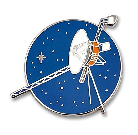 Voyager Spacecraft, Nasa History, Space Probe, Swarovski Crystal Jewelry, Armor Of God, Enamel Lapel Pin, Enamel Brooch, Blue Gems, Pin Jewelry