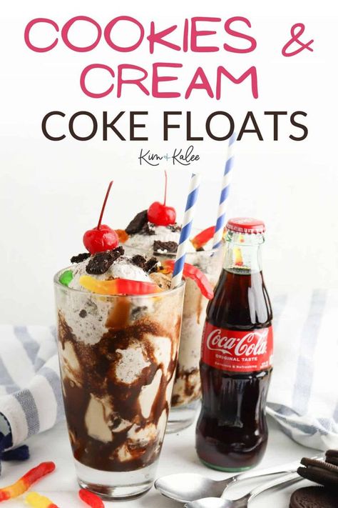 Coke Float Recipe, Coke Floats, Ice Cream Float Recipes, Coke Float, Coca Cola Recipes, Cola Recipe, Float Recipes, Soda Bar, Oreo Ice Cream