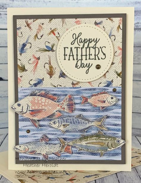 Fishing Cards, Masculine Birthday Cards, Fishing Birthday, Father's Day Card, Gone Fishing, Stamping Up Cards, Male Cards, Happy Father's Day, Masculine Cards