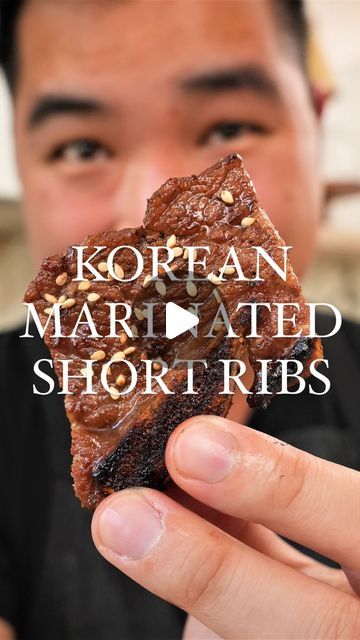 Chris Joe on Instagram: "Comment “recipe” or “short ribs” for the full recipe with all of my KEY tips sent straight to your DMs (make sure your message requests are open)!

Grilling season is finally here! Memorial Day Weekend is right around the corner so if charcoal is being lit, you HAVE to make my incredible Korean Marinated Short Ribs, also known as Galbi. They’re sweet, savory, and the korean pear helps tenderzie the meat to perfection!

Find the full recipe with all my key tips on the blog - link in my profile! Or comment to get the recipe link DMed straight to you!

#cjeatsrecipes #easyrecipes #grilling #shortribs #koreanfood #ribs" Marinated Short Ribs, Chinese Ribs, Korean Beef Short Ribs, Korean Pear, Korean Ribs, Cj Eats, Korean Short Ribs, Homemade Chicken Soup, Asian Beef