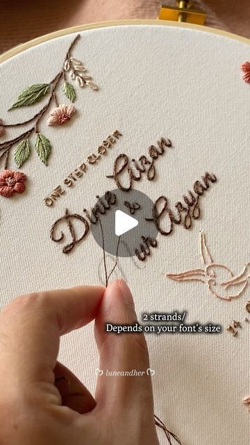 lune and her | Handcrafted Embroidery on Instagram: "💡 Small details make a big difference 💡

*Correction: Depends on your letter’s size

#handembroidery #embroidery #sulamtangan #sulam #embroiderytutorial #stitch #dmc #dmcthreads #tutorial" Small Letter Embroidery, How To Hand Embroidery Letters, Embroidery Letters Tutorial, Hand Embroidery Letters, Fabric Paint Diy, Small Letter, Paint Diy, Embroidery Letters, Hand Lettering Tutorial