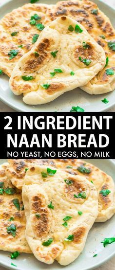 2 Ingredient Naan Bread, Naan Bread Recipe No Yeast, 2 Ingredient Naan, Naan Bread No Yeast, Naan No Yeast, Bread No Yeast, Easy Naan, 2 Ingredient Dough, Vegan Greek Yogurt