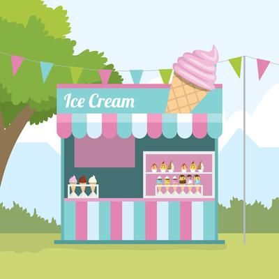 Stall Vector Art, Icons, and Graphics for Free Download Ice Cream Stall, Ice Cream Stand, Concession Stand, Clip Art Vintage, Stand Design, Vector Art, Art Images, Template Design, Vector Free