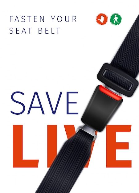 Realistic seat belt social ad poster of ... | Free Vector #Freepik #freevector #safety-belt #seat-belt #car-safety #car-protection Safe Trip, Carseat Safety, Ad Poster, Safety Posters, Social Ads, Belt Design, Safety Belt, Road Signs, Seat Belt