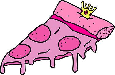 Just Pink Pizza Queen  Sassy/Trendy/Hipster/Tumblr Meme Pink Pizza, Pizza Aesthetic, Human Vector, Pizza Art, Pink Foods, Timeline Covers, Drawstring Bags, Printable Stickers, Pink Aesthetic