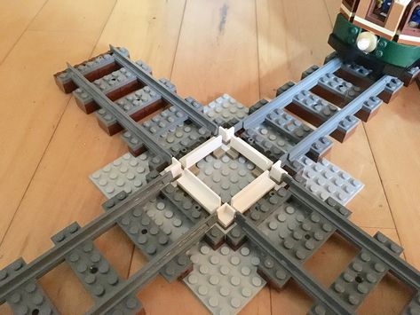 Brick-built Track Crossover | I am sure I am not the first o… | Flickr Lego Track, Lego City Train, Lego Train Tracks, Lego Memes, Lego Village, Lego Wedo, Lego Winter, Lego Train, Lego Christmas