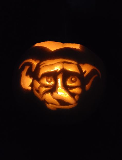 Dobby Pumpkin Carving, Dobby Pumpkin, Pumpkin Carving Idea, Fun Halloween Outfits, Halloween Pumpkin Carving, Halloween Pumpkins Carvings, Halloween Pumpkin, Halloween Outfits, Pumpkin Carving