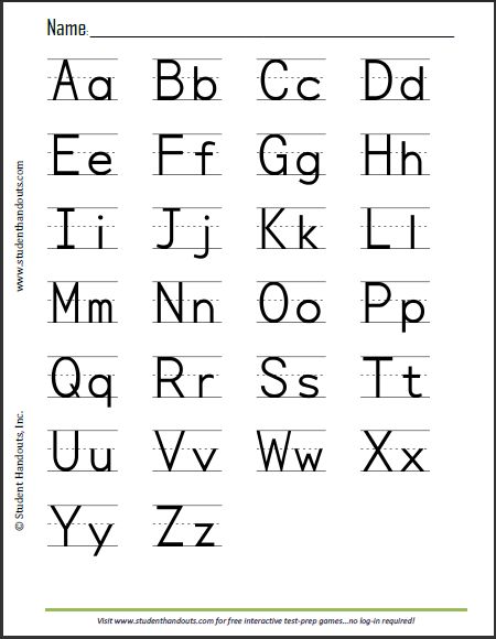 Free Printable Print Manuscript Handwriting Alphabet Handout for Kids...and a lot more!! Printable Abc Chart, Abc Chart For Kids, Abc Chart Printable Free, Abcd Alphabet Fonts For Kids, Alphabet Images Free Printables, Abc Printables Free Prints, Alphabet Chart Printable Free, Print Letters Alphabet, English Alphabet Worksheets