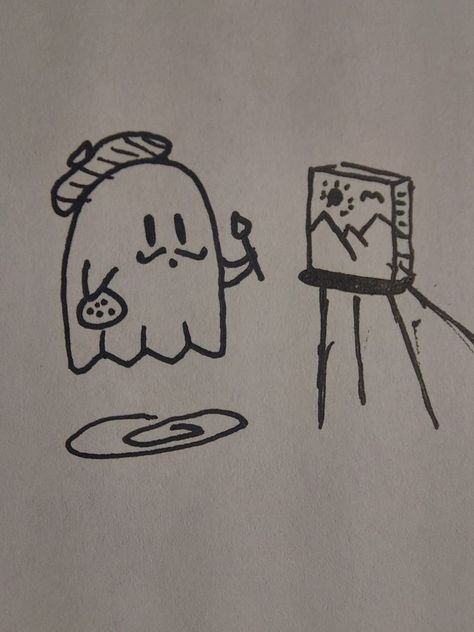 Easy But Aesthetic Drawings, Ghosts Doing Things Drawing, Ghost Doing Things Drawing, Ghosts Cute Drawing, Cute Small Ghost Drawing, Ghost How To Draw, Cute Mini Doodles Easy, Simple Tattoos Ghost, Litle Draw Ideas