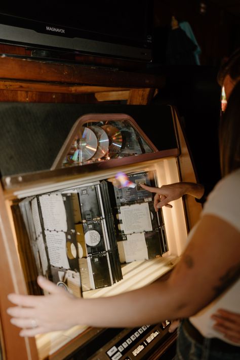 Jukebox Wedding, Jukebox Aesthetic, White Lighter, Color Presentation, Western Bar, Ny Pizza, Oval Diamond Solitaire, Unchained Melody, Vintage Photoshoot