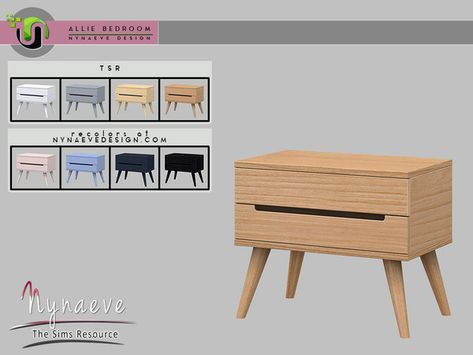 NynaeveDesign's Allie Nightstand Sims 4 Night Stand Cc, Mods Ts4, Furniture Cc, Sims 4 Traits, Sims 4 Bedroom, Sims 4 House Plans, Sims 4 House Building, Free Sims 4, Tumblr Sims 4