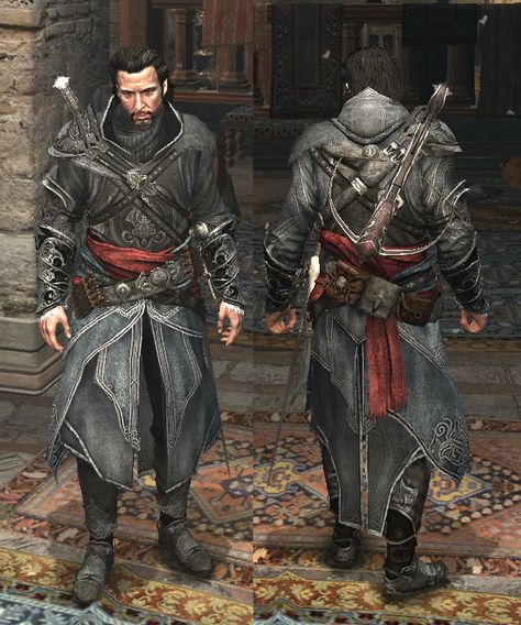 In Assassin's Creed: Revelations, several outfits were available for Ezio Auditore da Firenze to wear. Wearing these robes allowed Ezio to customize his appearance, through the use of dyes and additional armor pieces. Assassin's Creed Revelations, Assassin's Creed Ezio, Assassins Creed Ii, Ezio Auditore, Assassins Creed Series, All Assassin's Creed, Assassins Creed Origins, The Assassin, Assassins Creed Art