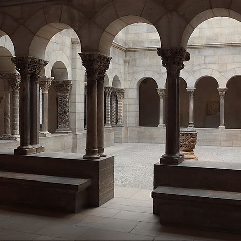 Cloister from Saint-Guilhem-le-Désert, late 12th century. French. The Metropolitan Museum of Art, New York. The Cloisters Collection, 1925 (25.120.1–.134) #cloisters The Cloisters, Chronicles Of Narnia, Throne Of Glass, 12th Century, Montpellier, Dragon Age, Narnia, Metropolitan Museum Of Art, Metropolitan Museum