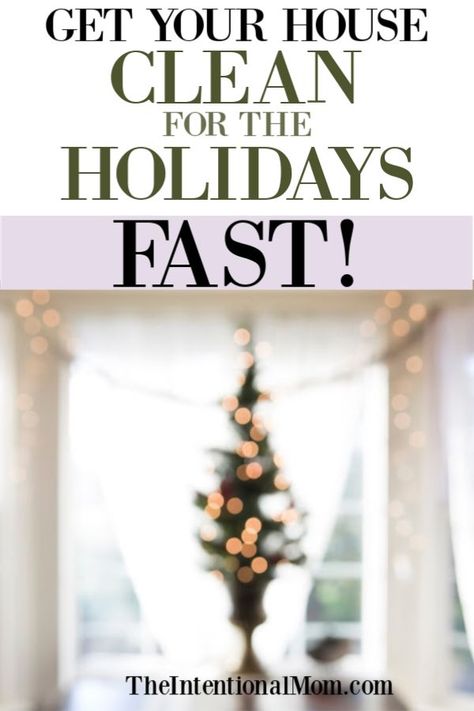 Sick of being too rushed to clean your house for the holidays? Want some cleaning hacks to get your house clean in less time? This mom of 9 shares her cleaning hacks for getting the most important stuff CLEAN FAST with this holiday cleaning checklist. #ad #theintentionalmom #cleaning #cleaningtips #cleaningtricks #cleaningchecklist #christmas2018 #christmastips #christmas #holidaycleaning #holidaychecklist #holidays #holidayplanning Holiday Cleaning Checklist, Holiday Cleaning, Holiday Checklist, Clean Your House, Holiday Schedule, Easy Cleaning Hacks, Deep Cleaning Tips, Speed Cleaning, Houseplants Indoor