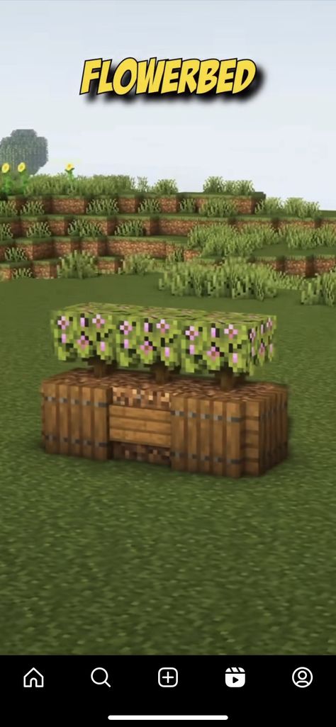 Flower Bed Minecraft, Minecraft Flower Bed, Minecraft Bed Ideas, Minecraft Bedding, Minecraft Bed, Minecraft Town, Minecraft Village, Minecraft Stuff, Minecraft Builds