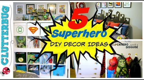 Superhero Decorations Diy, Superhero Diy, Superhero Room Decor, Kids Bedroom Diy, Diy Room Decor Ideas, Bedroom Makeover Diy, Diy Superhero, Minimalist Kids Room, Tumblr Room Decor