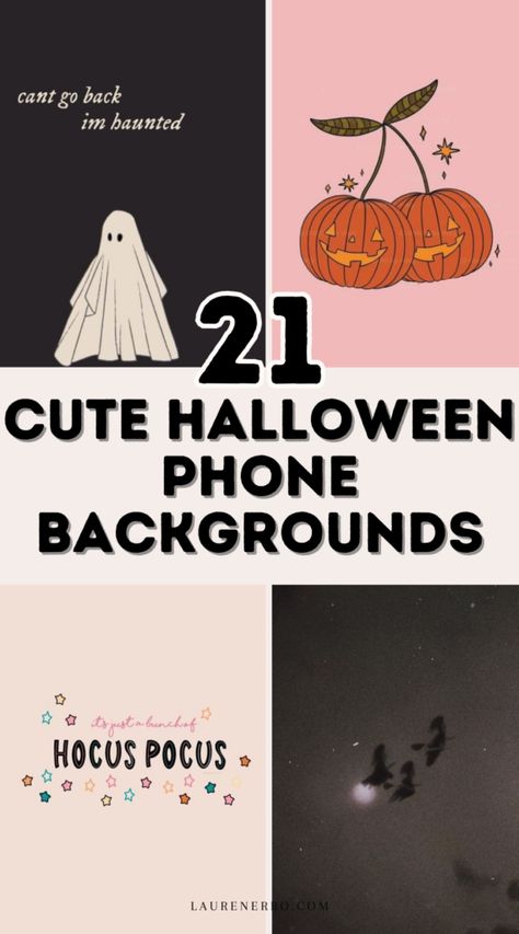 21 Cute Halloween Phone Backgrounds - Lauren Erro Ghost Wallpaper Iphone, Cute Halloween Phone Wallpaper, Halloween Phone Backgrounds, Halloween Phone Wallpaper, Ghost Wallpaper, Classic Horror Movies, Phone Background, Latest Albums, Quirky Design