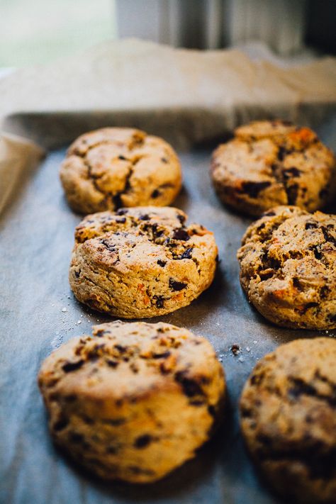 Sweet Potato Scones, Red Sweet Potato, Potato Scones, Gf Treats, Spelt Recipes, Sweet Potato Chocolate, Chocolate Chip Scones, Einkorn Recipes, Einkorn Flour