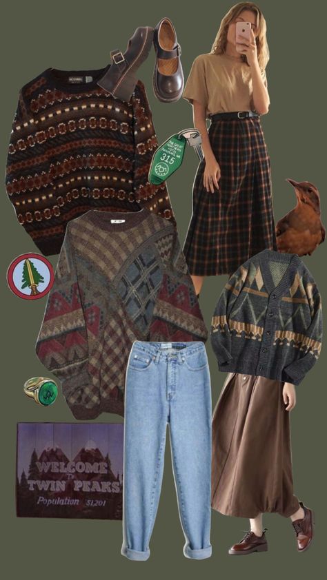 Twin Peaks Inspired Fashion, Twin Peaks Aesthetic, Twin Peaks Fashion, Twin Peaks Inspired, Fashion Souls, Tumblr Fashion, Twin Peaks, Grunge Fashion, Modern Fashion