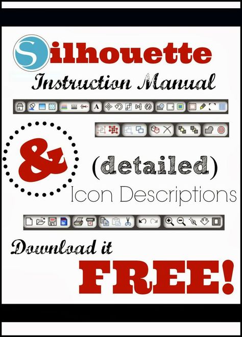 Silhouette Instruction and Users Manual with detailed Studio Icon/Button Descriptions #silhouette #silhouetteamerica #silhouettetutorial www.silhouetteschool.blogspot.com Silhouette Cameo Beginner, Silouette Cameo, Silhouette Cameo 2, Fonts Ideas, Silhouette School Blog, Inkscape Tutorials, Cameo Crafts, Silhouette Cameo Crafts, Silhouette Curio