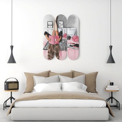 #homeliving #homedecor #walldecor #skateboardwallart #bedroomwalldecor #skateboardart #skatedeckwallart #customwallart #skateboarddeck #roomdecoraesthetic #largepopart #largewallart #livingroomwallart #roomdecor #fashion #minimalistwallart Deck Wall, Skateboard Wall, Skateboard Wall Art, Custom Skateboards, Deck Size, Star Wall Art, Wall Mounts, Graffiti Wall Art, Wood Wall Hanging