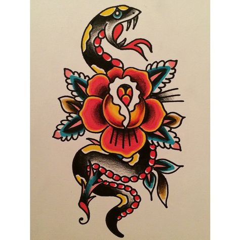 Snake Roses Tattoo, Snake Rose Tattoo, Snake And Flowers Tattoo, Snake And Flowers, Traditional Snake, Traditional Snake Tattoo, Black Rose Tattoos, Roses Tattoo, Traditional Roses