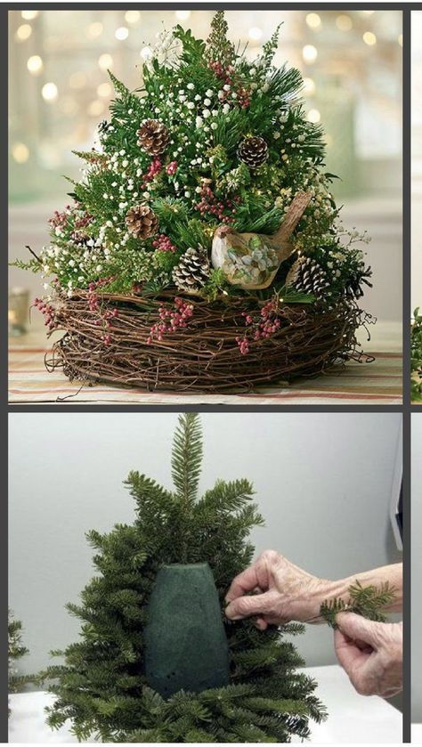 Christmas Flower Arrangements, Diy Christmas Wreaths, Christmas Centerpieces Diy, Country Christmas Decorations, Christmas Wreaths For Front Door, Christmas Arrangements, Holiday Crafts Christmas, Christmas Crafts Decorations, Christmas Decor Ideas