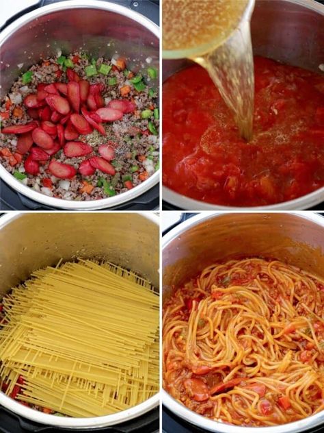 Filipino Style Spaghetti, Filipino Spaghetti, Pressure Cooker Spaghetti, Corned Beef Recipes, Filipino Style, Midday Snack, Adobo Chicken, Planning Business, Food To Eat