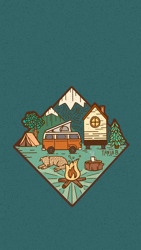 Season Wallpapers, Beach Phone Wallpaper, Camping Wallpaper, Combi Volkswagen, Gallery Wallpaper, Pop Art Wallpaper, Hippie Wallpaper, Art Gallery Wallpaper, Cool Wallpapers Art