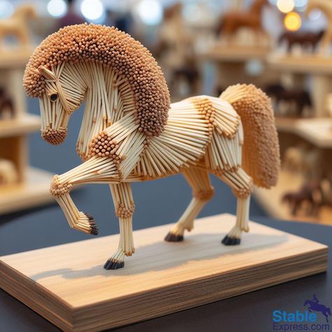 Toothpick Sculpture, Toothpick Crafts, Matchstick Craft, Horse Stencil, Ancient Sculpture, Plastic Art, Horse Sculpture, Learn Art, Ancient Cultures