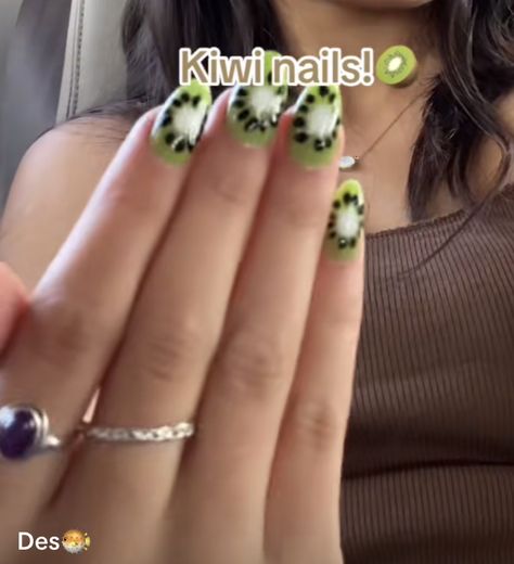 Kiwi Nails, Dope Jewelry, Pretty Acrylic Nails, Nails Ideas, Glow Up?, Makeup Nails, Kiwi, Nails Inspiration, Cute Nails