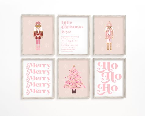 "Welcome to At Viv Home Prints.  CLICK HERE TO SEE OUR FULL CHRISTMAS COLLECTION.  https://www.etsy.com/nl/shop/atvivhomeprints/?section_id=33519072 This product is a DIGITAL FILE to be downloaded and printed by yourself.  --------------------------------------------------------------------------------------------------------------------- YOUR PRINTABLE PURCHASE INCLUDES:  You will receive high resolution JPG files, printable in the following sizes: ✓ File 1, 4:5 ratio file for printing » 4 \"x 5\", 8 \"x 10\", 16 \"x 20\", 40x50cm ✓ File 2, 3:4 ratio file for printing » 6 \"x 8\", 9 \"x 12\", 12 \"x 16\", 18 \"x 24\", 30x40cm ✓ File 3, 2:3 ratio file for printing » 4 \"x 6\", 6 \"x 9\", 8 \"x 12\", 10 \"x 15\", 12 \"x 18\", 16 \"x 24\", 20 \"x 30\" ✓ File 4, Standard International Paper S Pink Christmas Prints, Pink Christmas Decorations Bedroom, Pink Christmas Room Decor, Pink Christmas Bedroom, Christmas Booth, Christmas Party Poster, Home Prints, Christmas Apartment, Kids Christmas Party